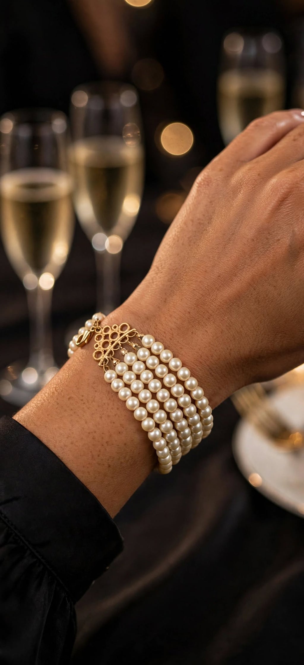 Pulseira Bracelete Pérolas Coleção Ana Hickmann Rommanel