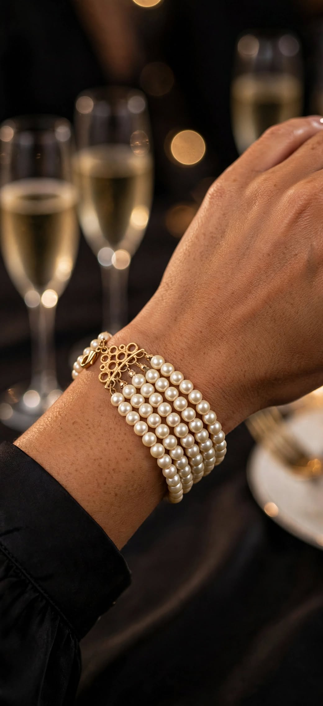 Pulseira Bracelete Pérolas Coleção Ana Hickmann Rommanel