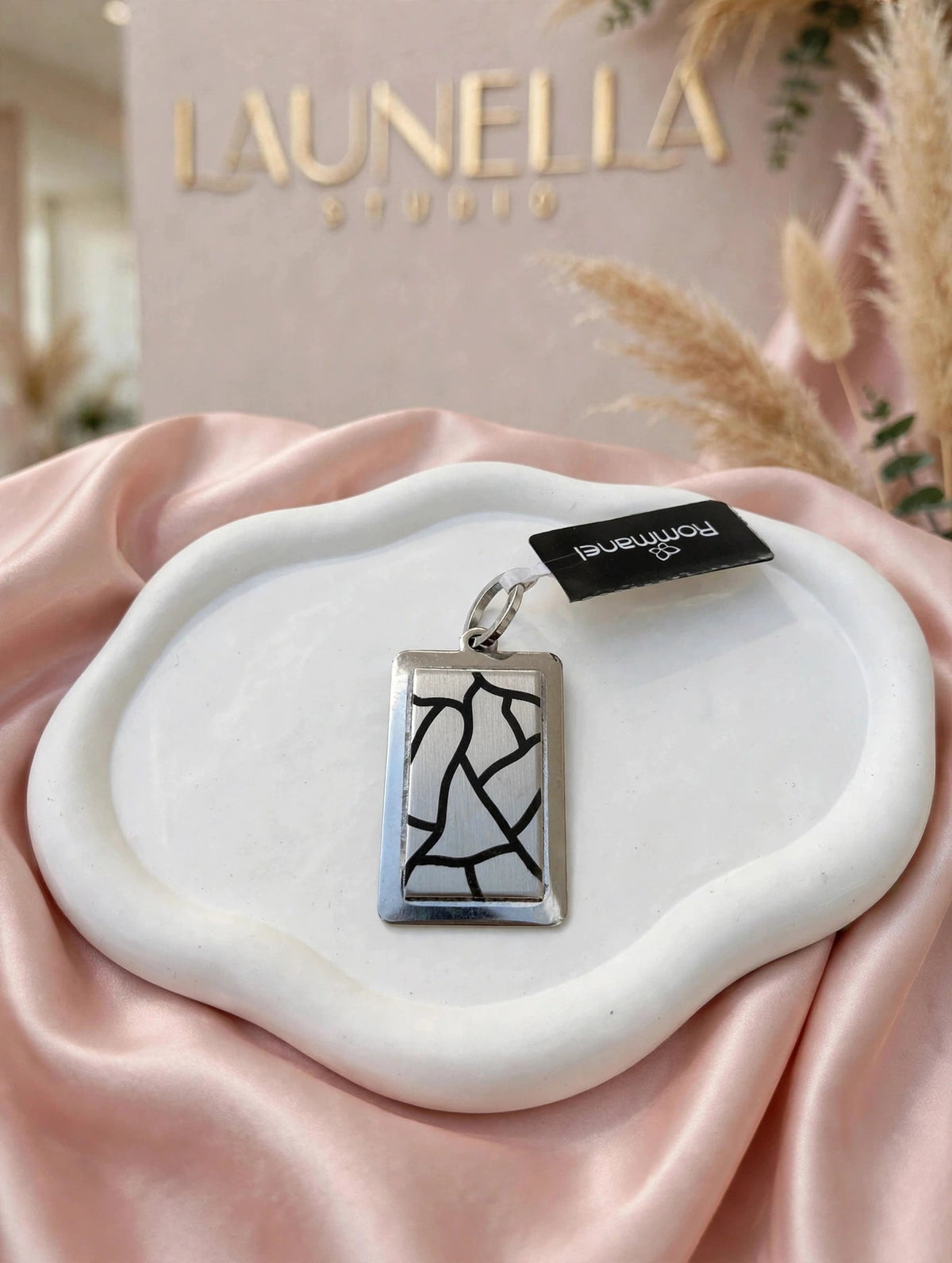 Pingente Placa Aço Inoxidável Masculino Rommanel