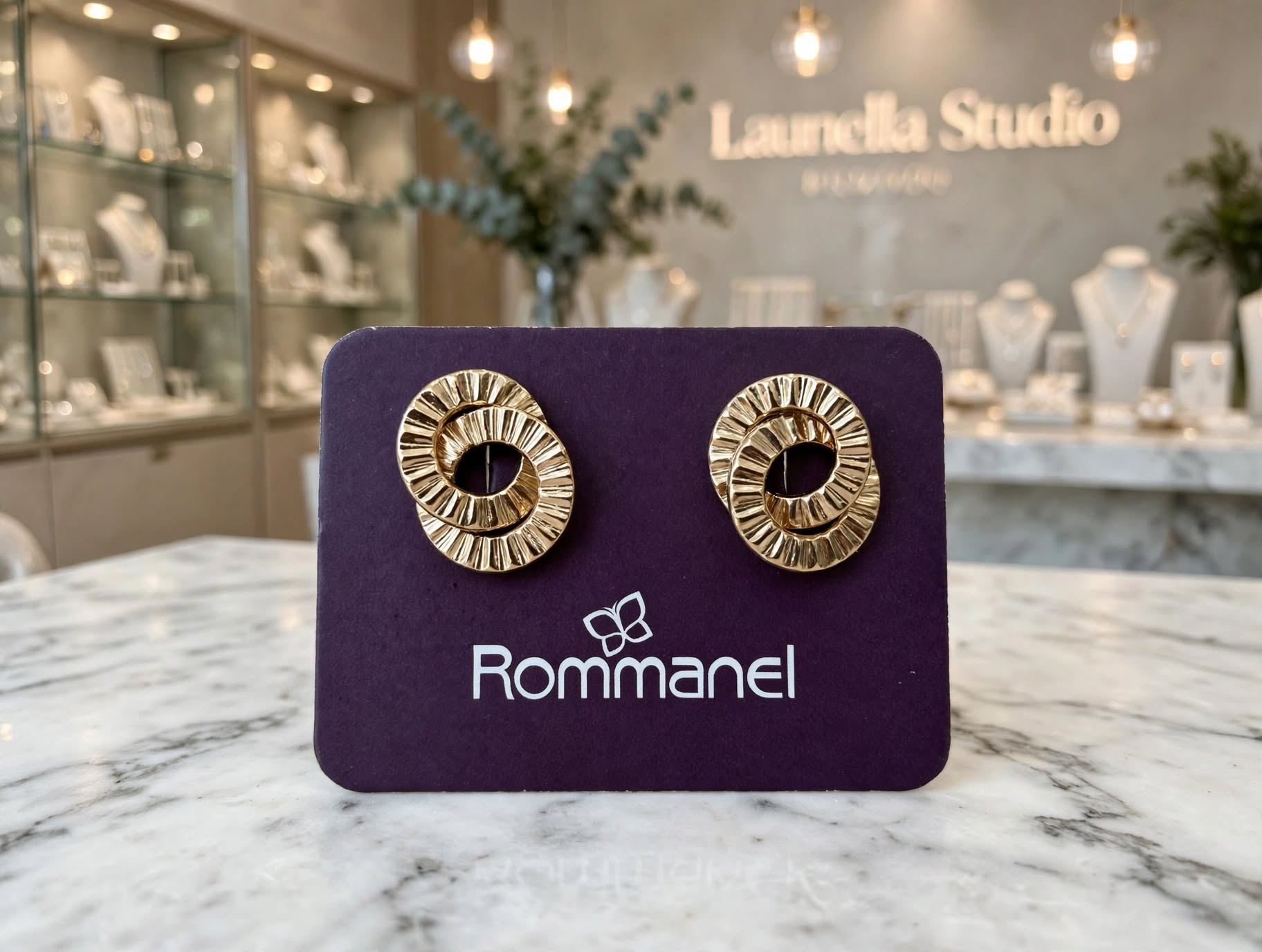 Brincos Argola Mini Oval Textura Rommanel