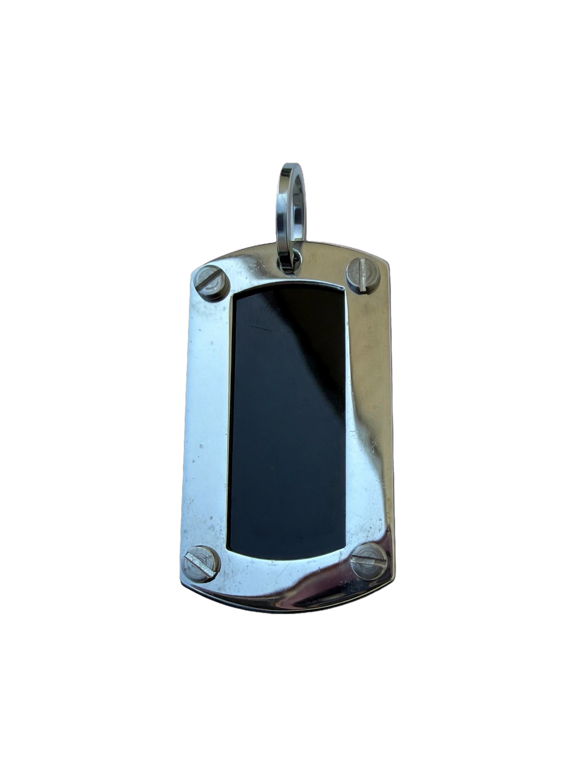 Pingente Placa Dog Tag Aço Inoxidável Rommanel