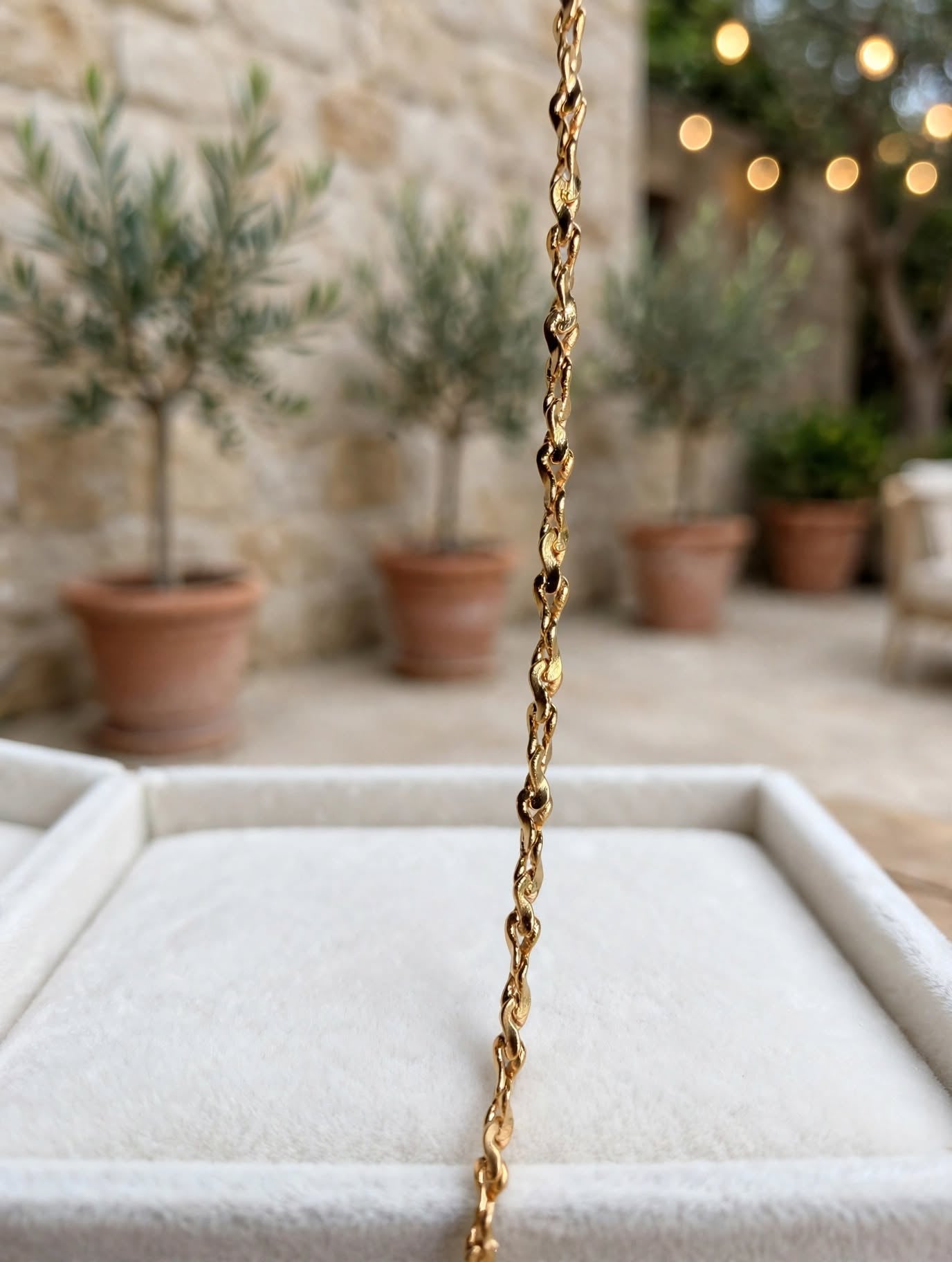 Corrente Malha Corda Rope Torcida 50cm Rommanel