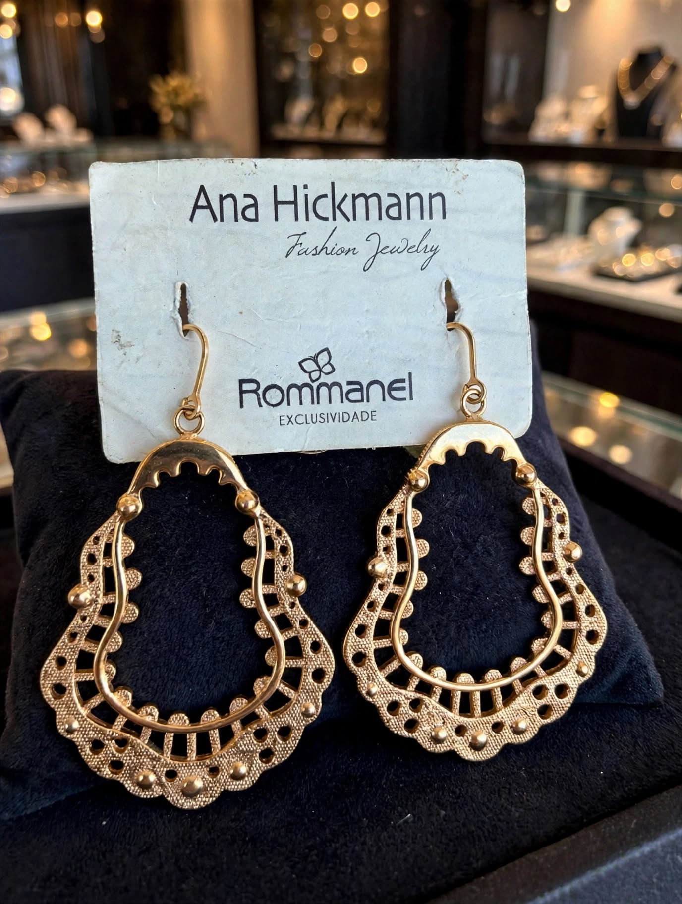 Brinco Pendente Filigrana Ana Hickmann Rommanel
