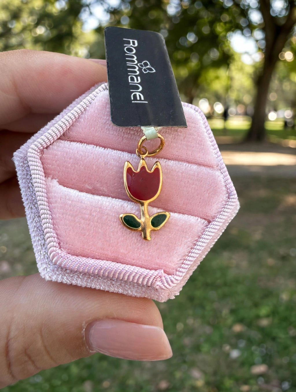 Pingente Tulipa Infantil Esmalte Rommanel