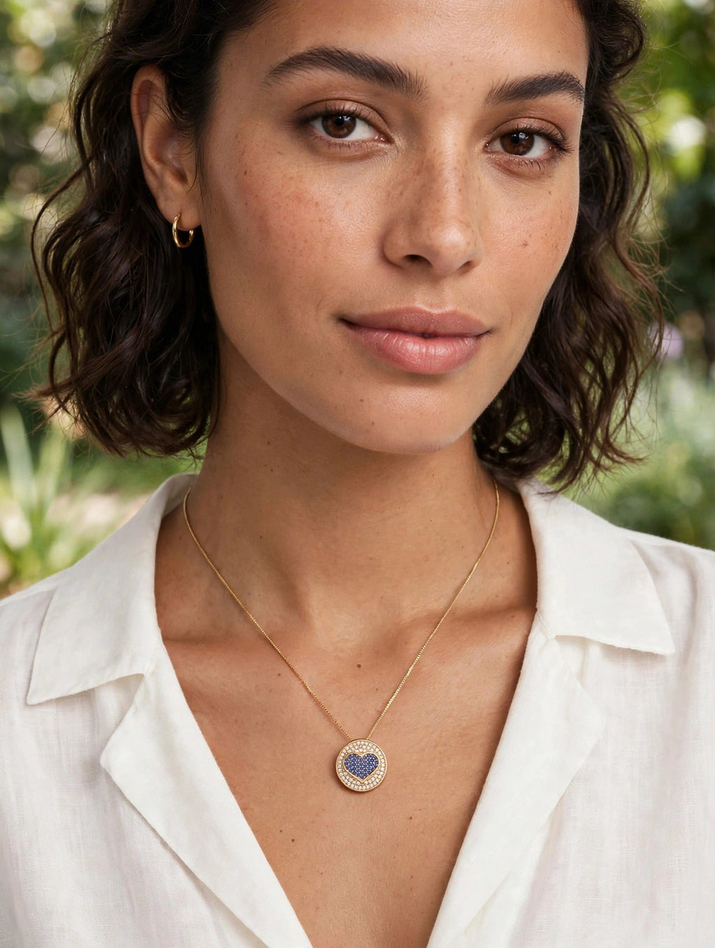 Pingente Medalha Coração Zircónias Rommanel