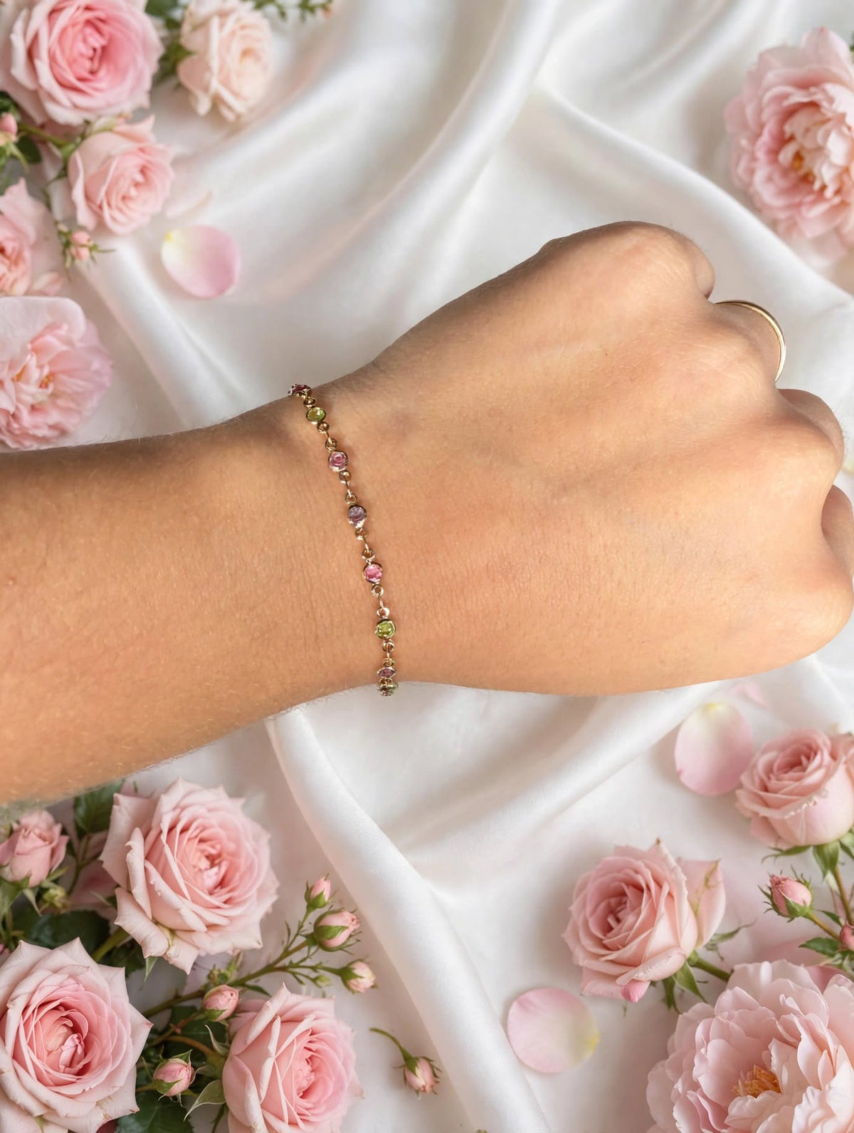 Pulseira Bolinhas Zircónias Redondas Multicoloridas Rommanel
