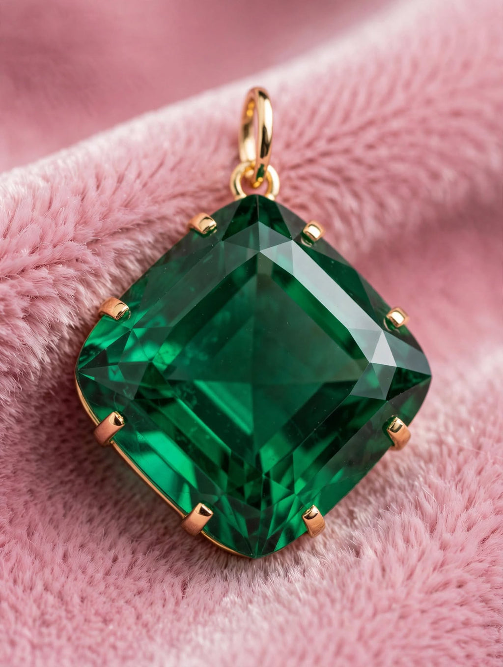 Pingente Cristal Verde Esmeralda Coleção Ana Hickmann Rommanel