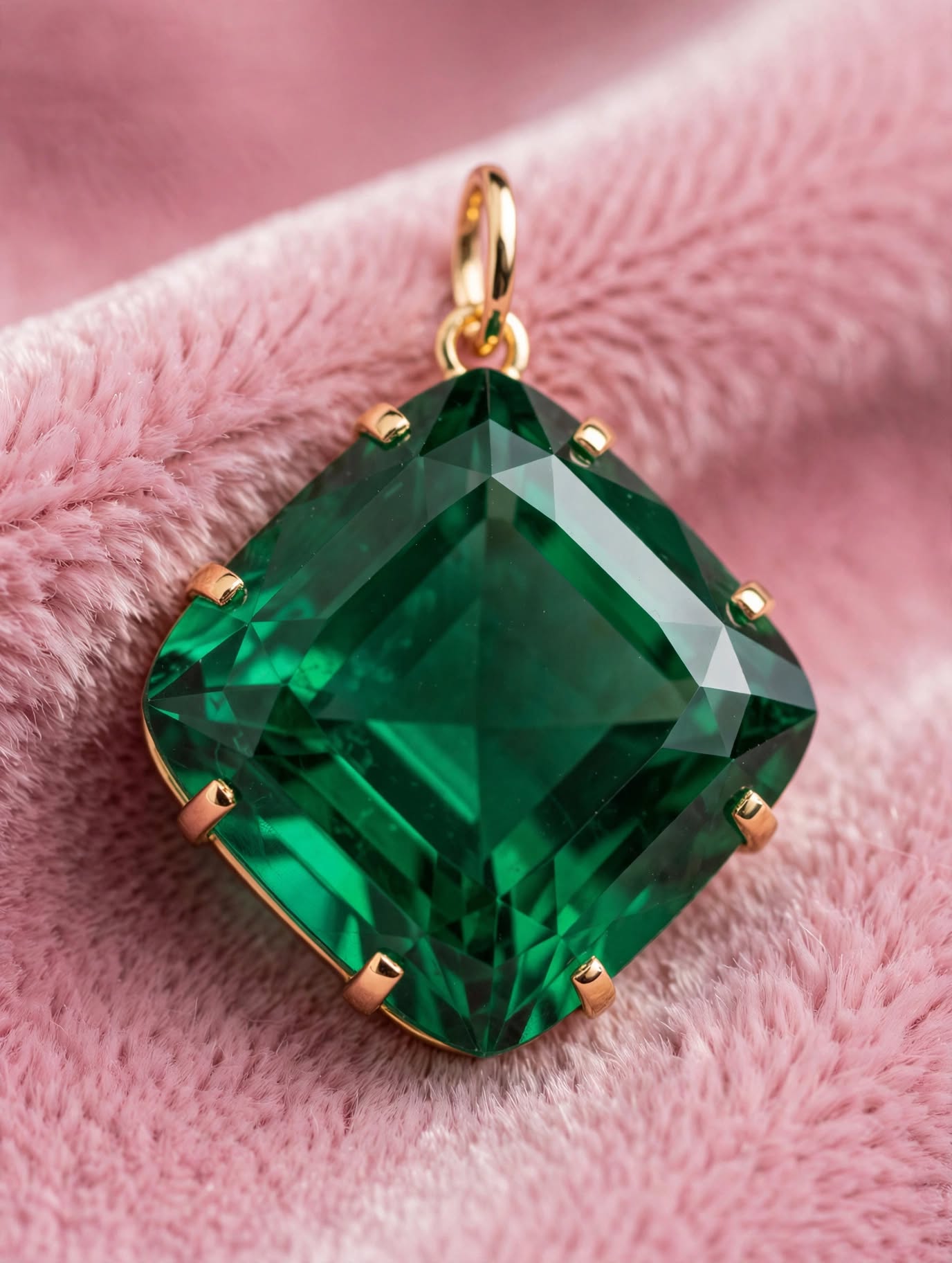 Pingente Cristal Verde Esmeralda Coleção Ana Hickmann Rommanel