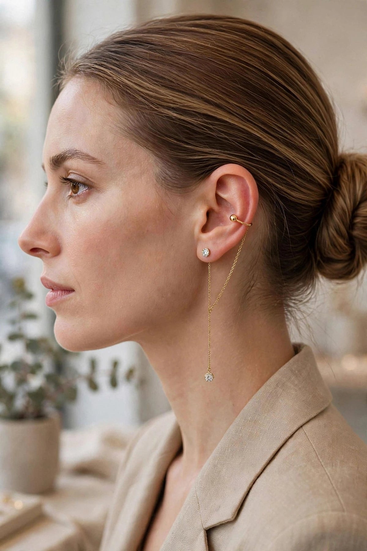 Brinco de Luz com Earcuff Rommanel