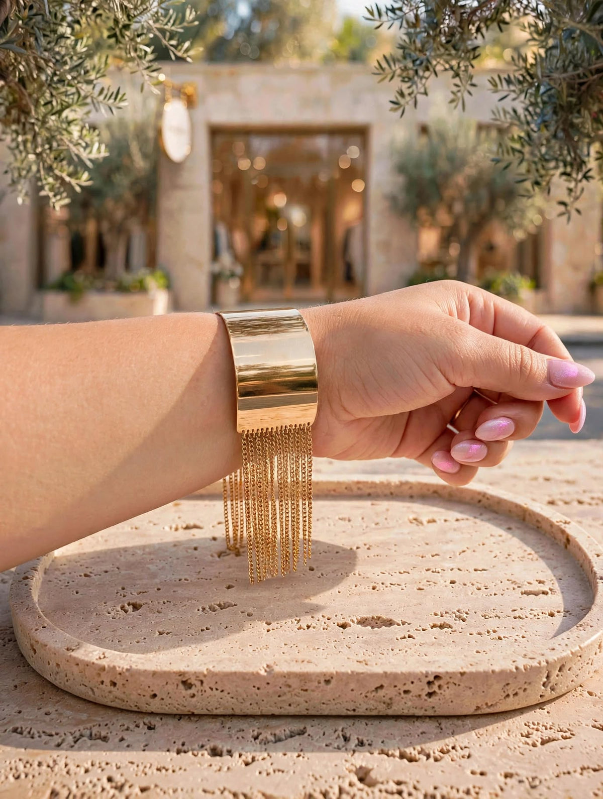 Bracelete Larga Lisa Franjas Rommanel