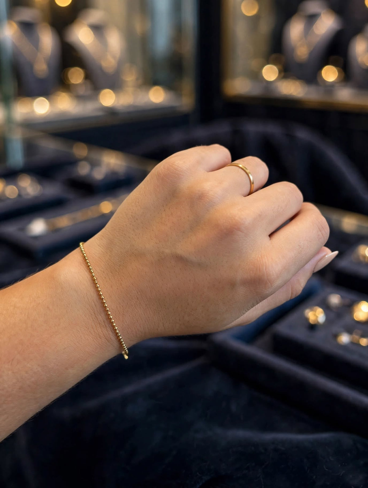 Pulseira Malha Bolinhas Rommanel