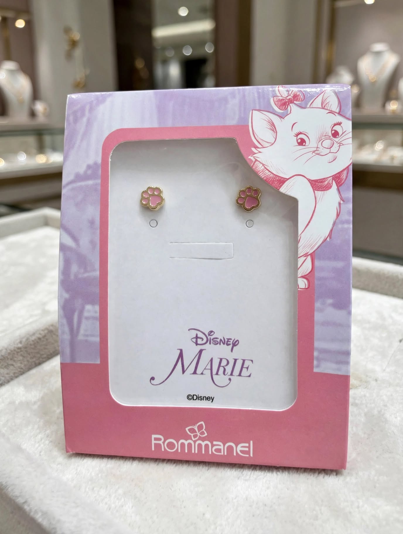 Brinco Patinha Marie Esmalte Rosa Coleção Disney Rommanel