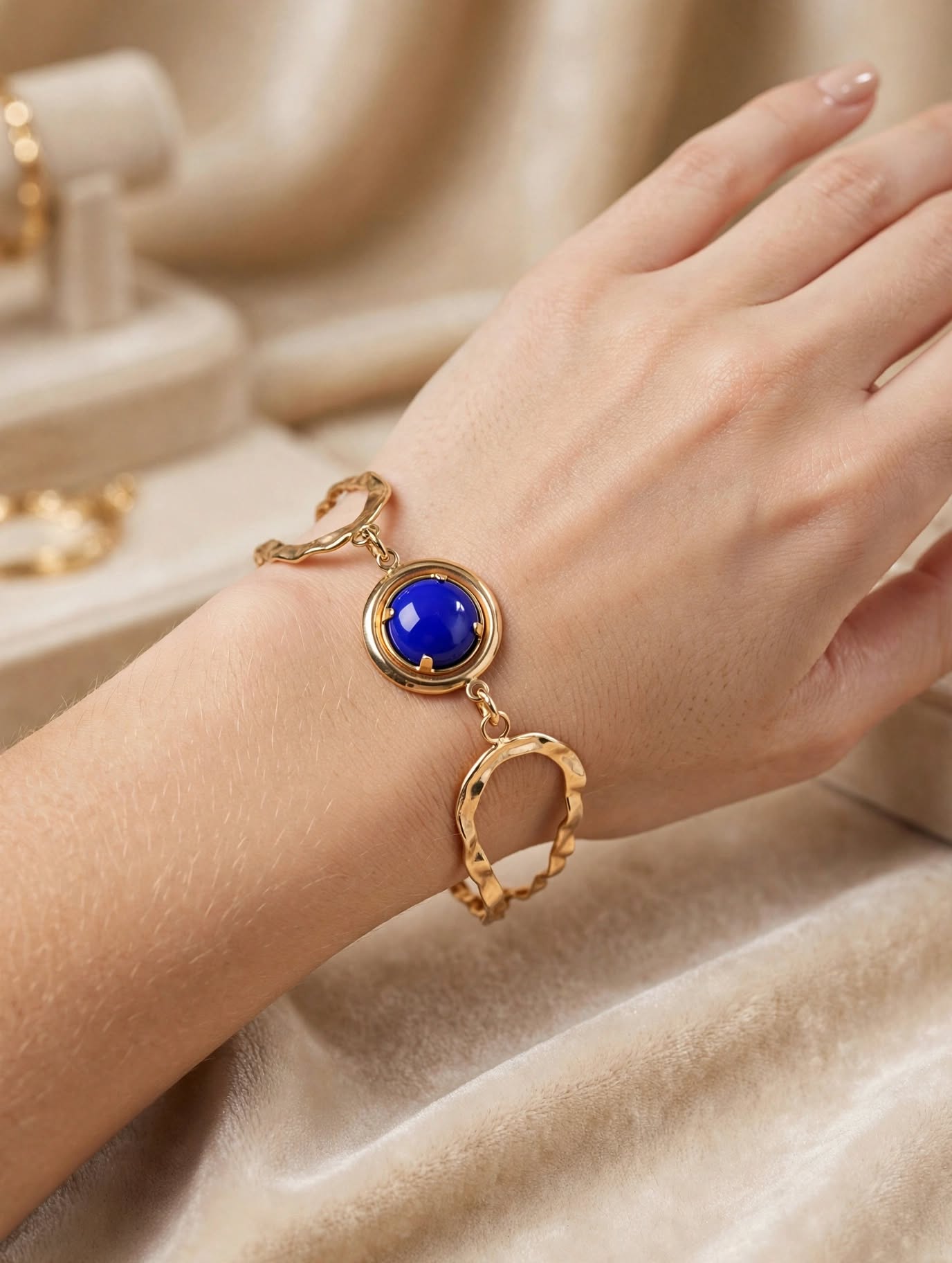 Bracelete Cristal Azul Rommanel