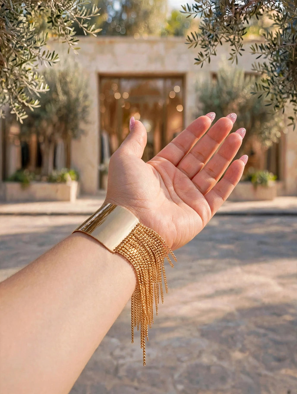 Bracelete Larga Lisa Franjas Rommanel