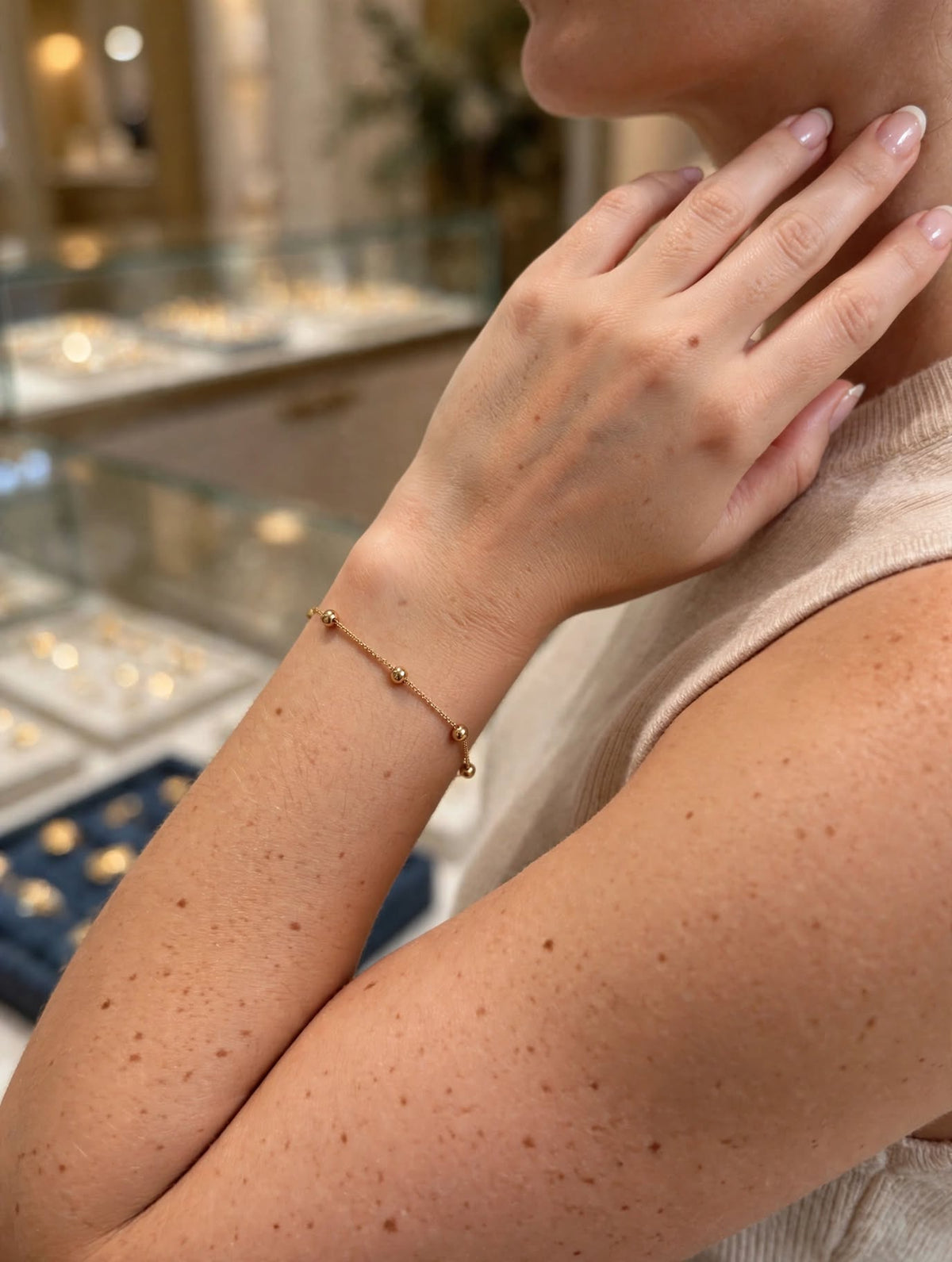 Pulseira Bolinhas Esferas Rommanel
