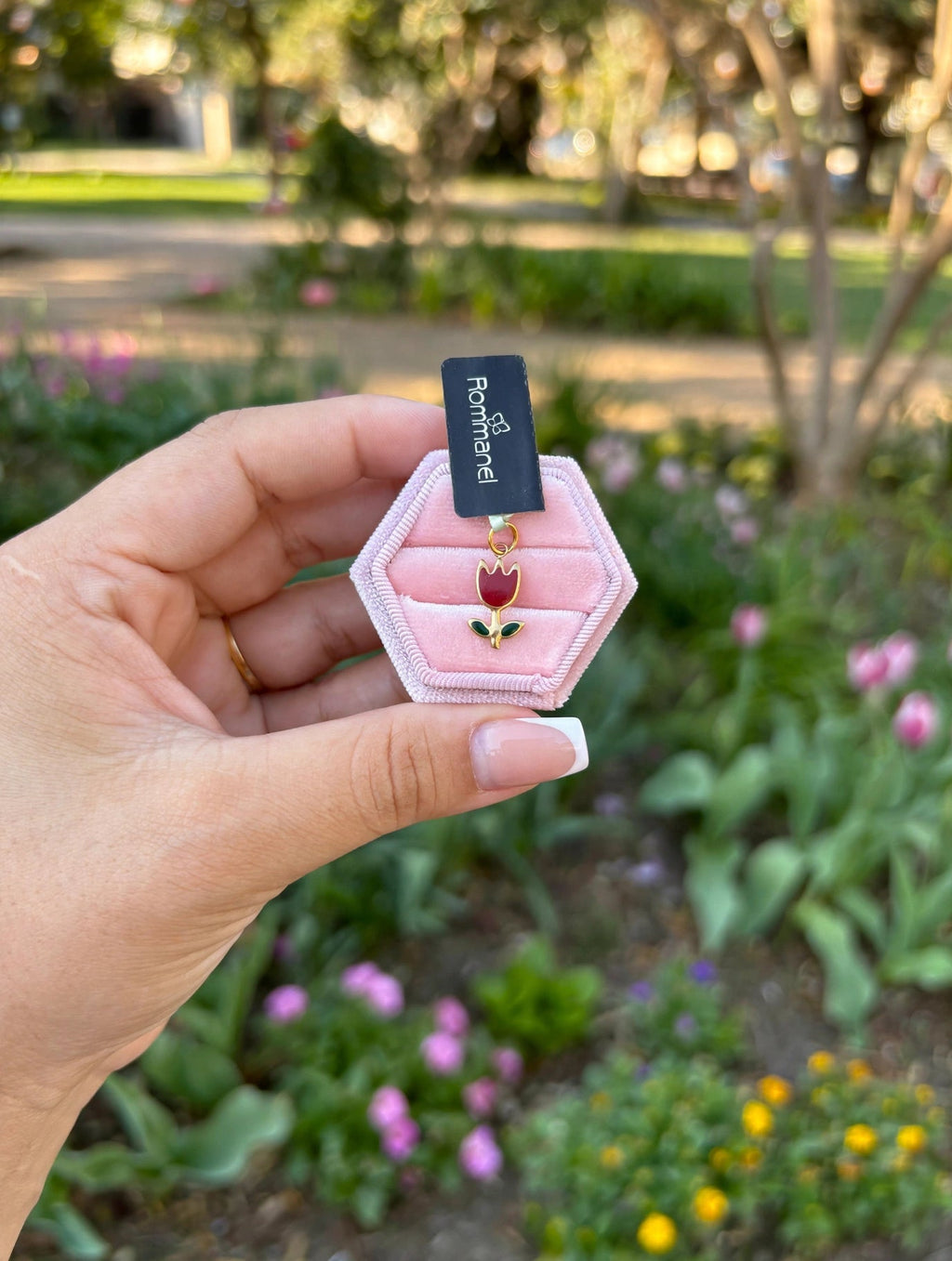Pingente Tulipa Infantil Esmalte Rommanel