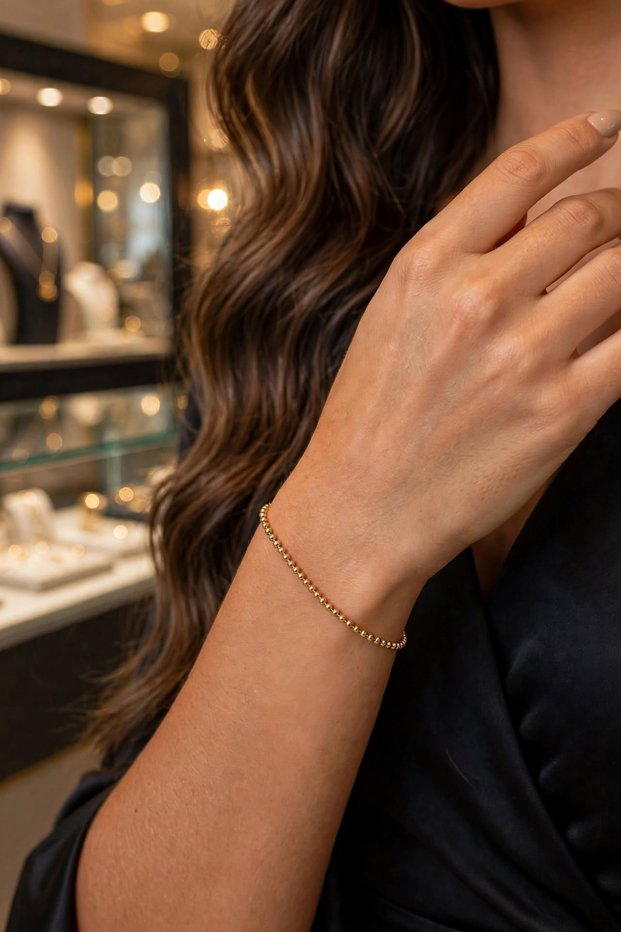 Pulseira Malha Bolinhas Rommanel
