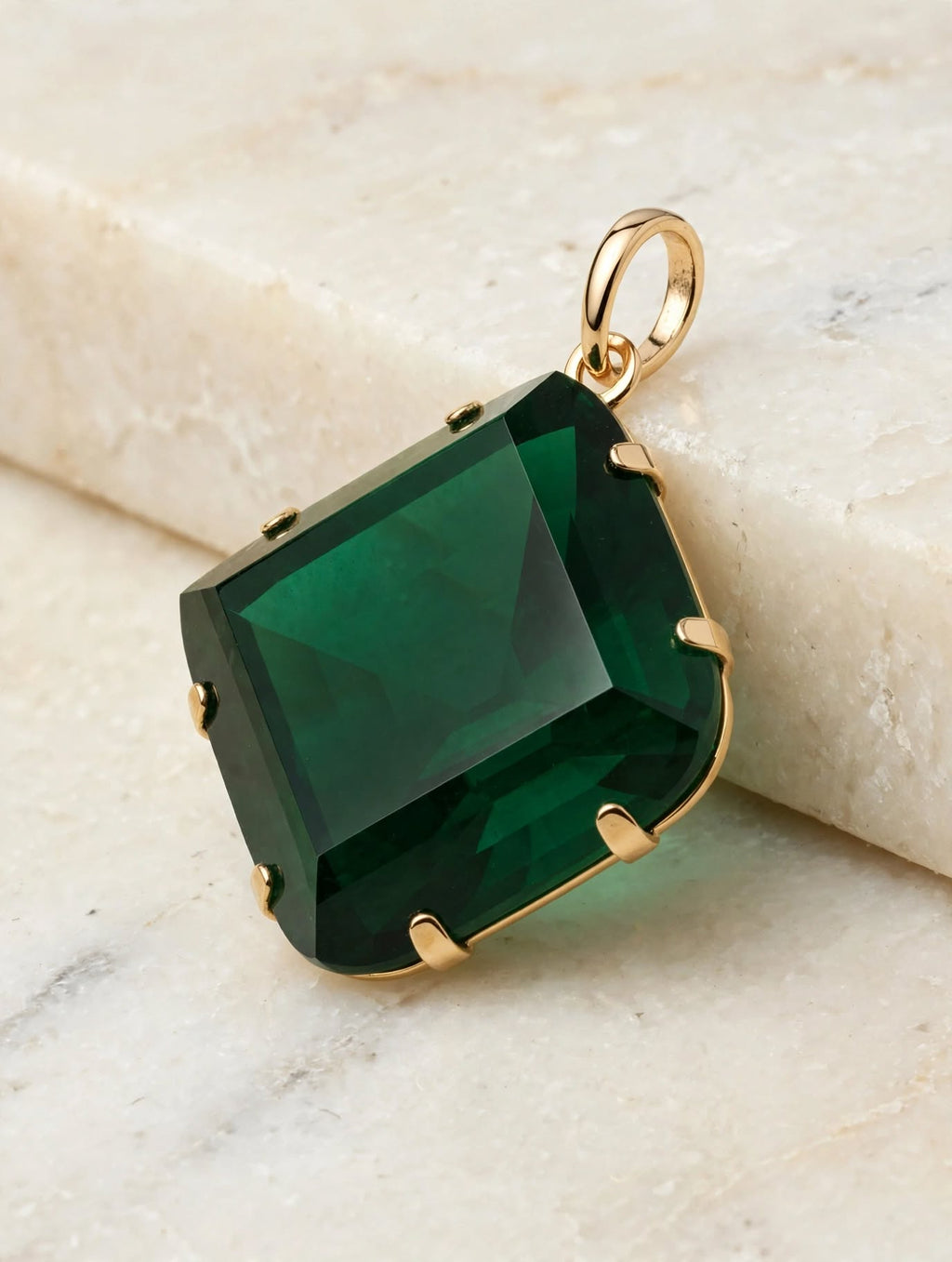 Pingente Cristal Verde Esmeralda Coleção Ana Hickmann Rommanel