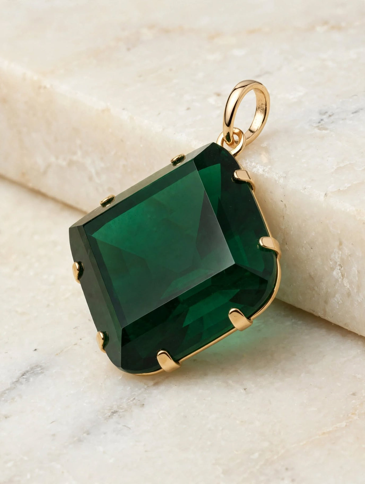 Pingente Cristal Verde Esmeralda Coleção Ana Hickmann Rommanel