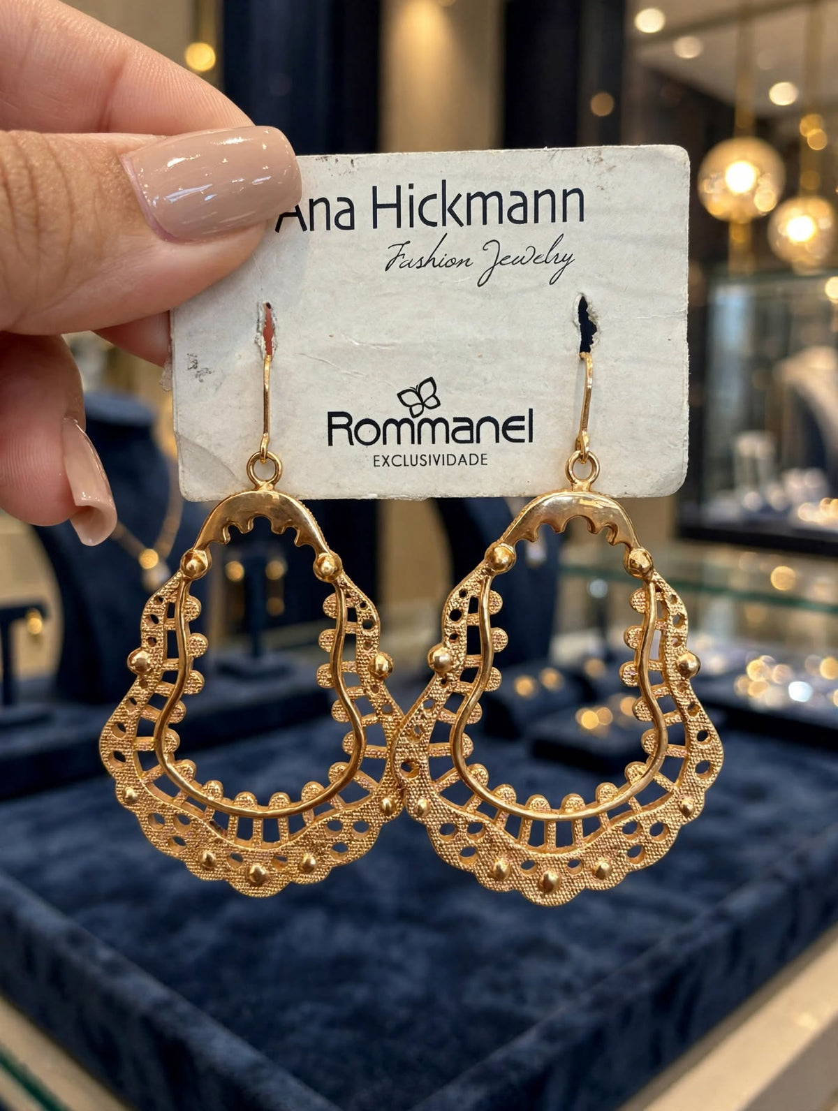 Brinco Pendente Filigrana Ana Hickmann Rommanel