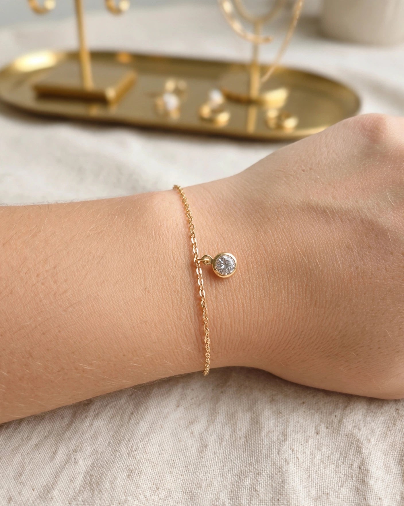 Pulseira Ponto de Luz Zircónia Cristal Rommanel